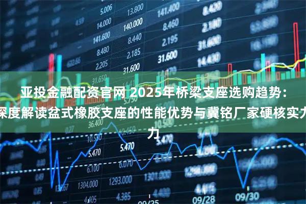 亚投金融配资官网 2025年桥梁支座选购趋势:深度解读盆式橡胶支座的性能优势与冀铭厂家硬核实力